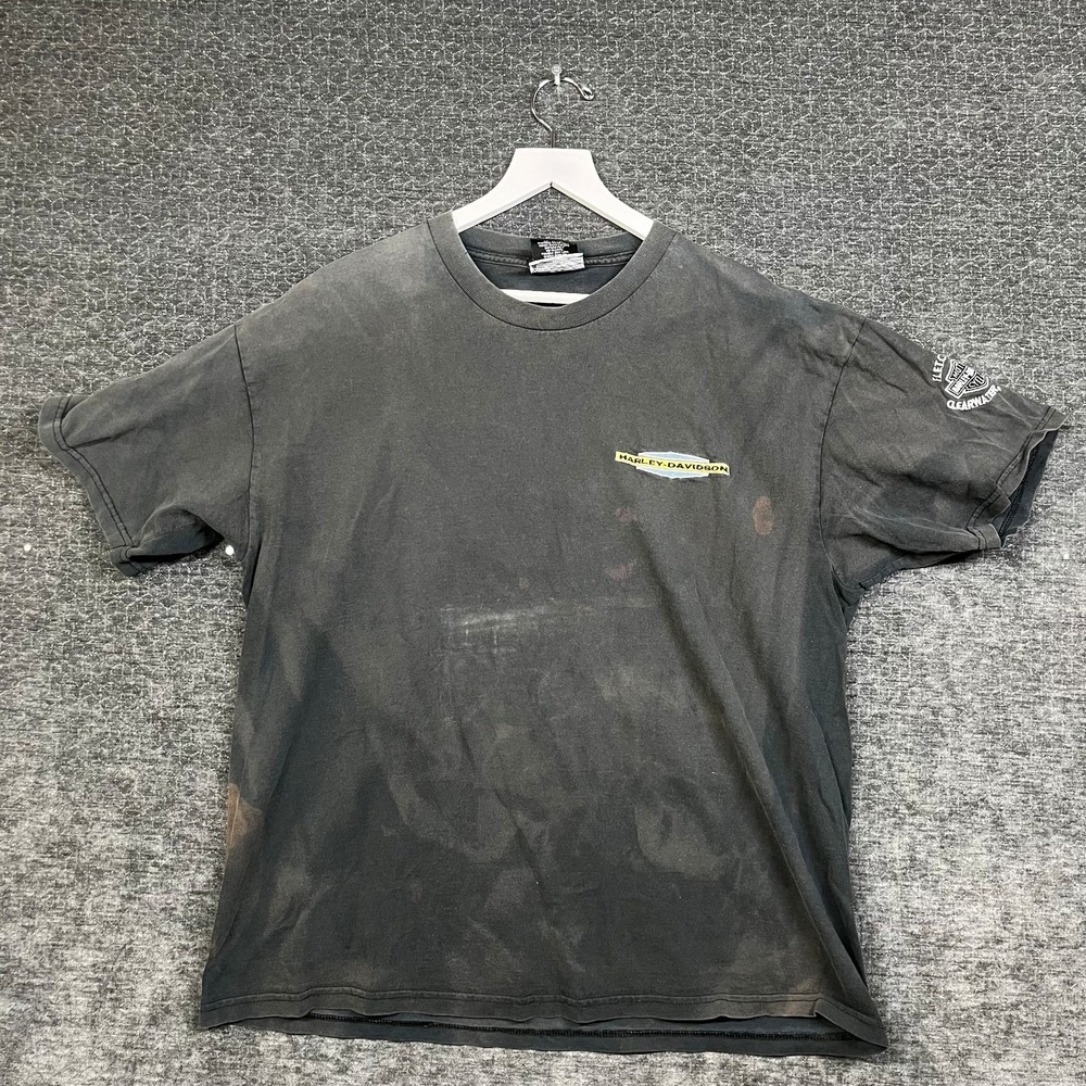 Harley Davidson T-Shirt Men XL Black Good Vintage 1996 Catch Of The Day USA Made